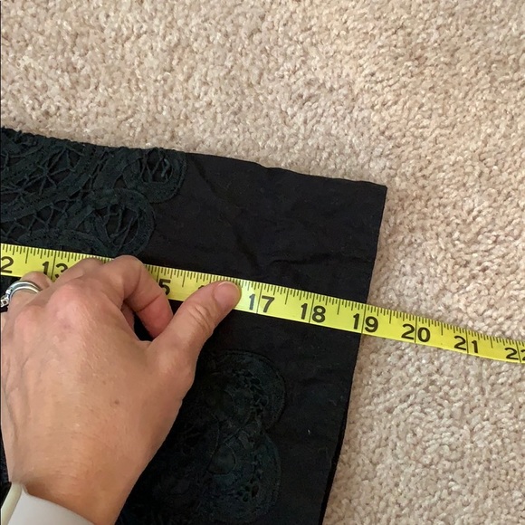 Anthropologie Lithe black doily a-line skirt sz 4 - Picture 7 of 7